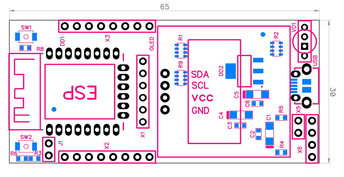 Read more about the article ESP12.OLED. Контролер для IoT на основі ESP8266-12F з дисплеєм OLED 0,96”.