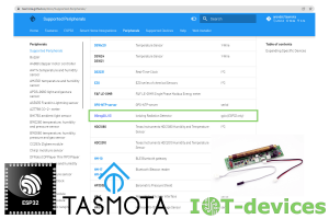 Read more about the article The ionizing radiation detector module IoT-devices GGreg20_V3 is included in the list of devices compatible with Tasmota