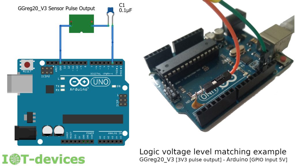 GGreg20_V3 Voltage Level Matching 3v3 Output 5v Input