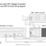DIY Geiger counter: GGreg20_V3 and ESP12.OLED connection diagram (Technical note)