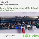 Technical note on initial diagnostics of the GGreg20_V3 module with J305 tube