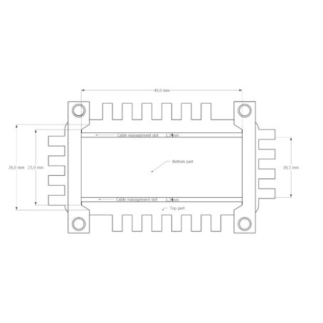 Plastic case ICL_RPIPW_ST_V1 for Raspberry Pi Pico W controllers with straight pin headers - Image 8